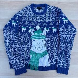 Blizzard Bay Festive Llama Ugly Christmas Sweater